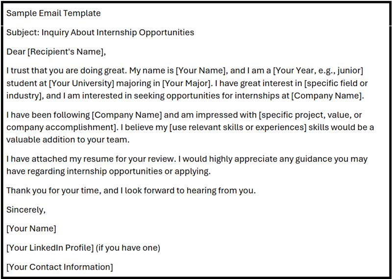 Sample Email Template