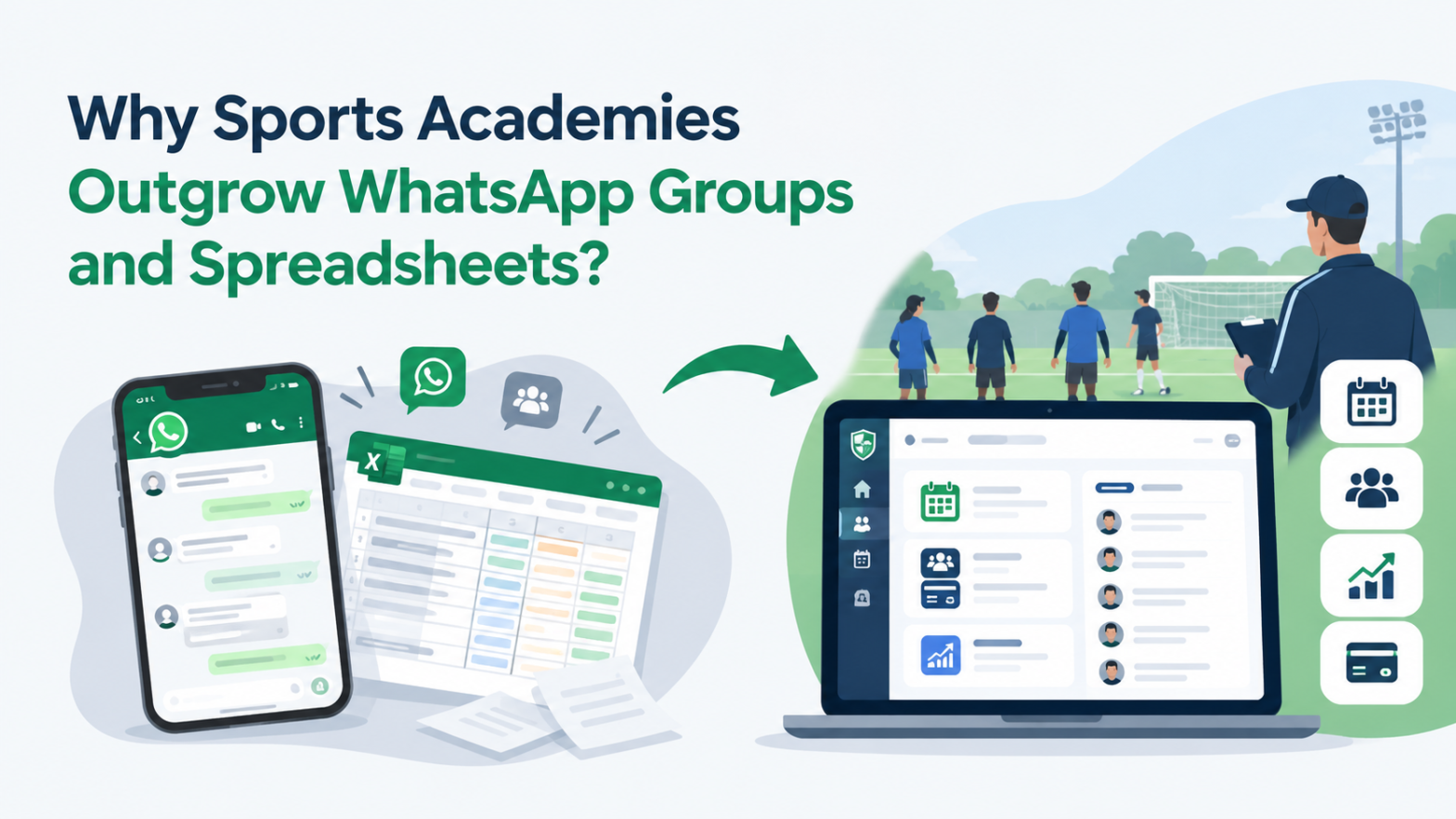 Why Sports Academies Outgrow WhatsApp Groups and Spreadsheets?